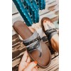 Gray Snakeskin Criss Cross Vintage Slippers